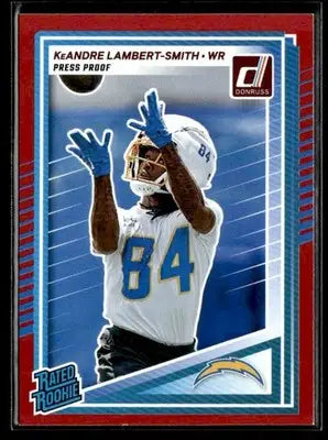 2025 Donruss #367 Keandre Lambert-Smith Rated Rookies Press Proof Red - Football Card Single