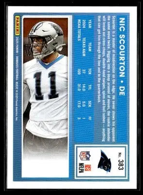 2025 Donruss #383 Nic Scourton Rated Rookies RC Carolina Panthers - Football Card Single