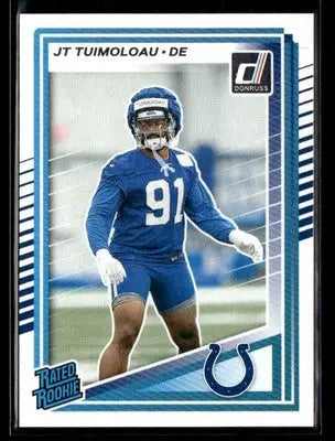 2025 Donruss #398 JT Tuimoloau Rated Rookie RC Indianapolis Colts - Football Card Single