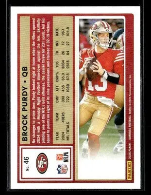 2025 Donruss #46 Brock Purdy - Football Card Single