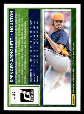2025 Donruss #47 Spencer Arrighetti - Baseball Card Single