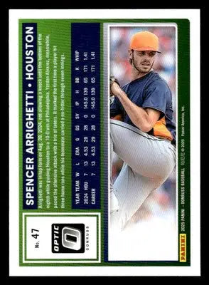2025 Donruss #47 Spencer Arrighetti Optic - Baseball Card Single