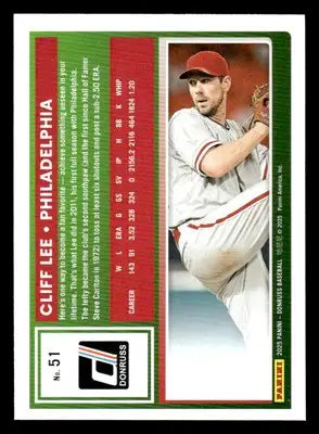 2025 Donruss #51 Cliff Lee - Baseball Card Single
