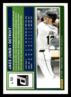 2025 Donruss #52 Jace Jung - Baseball Card Single