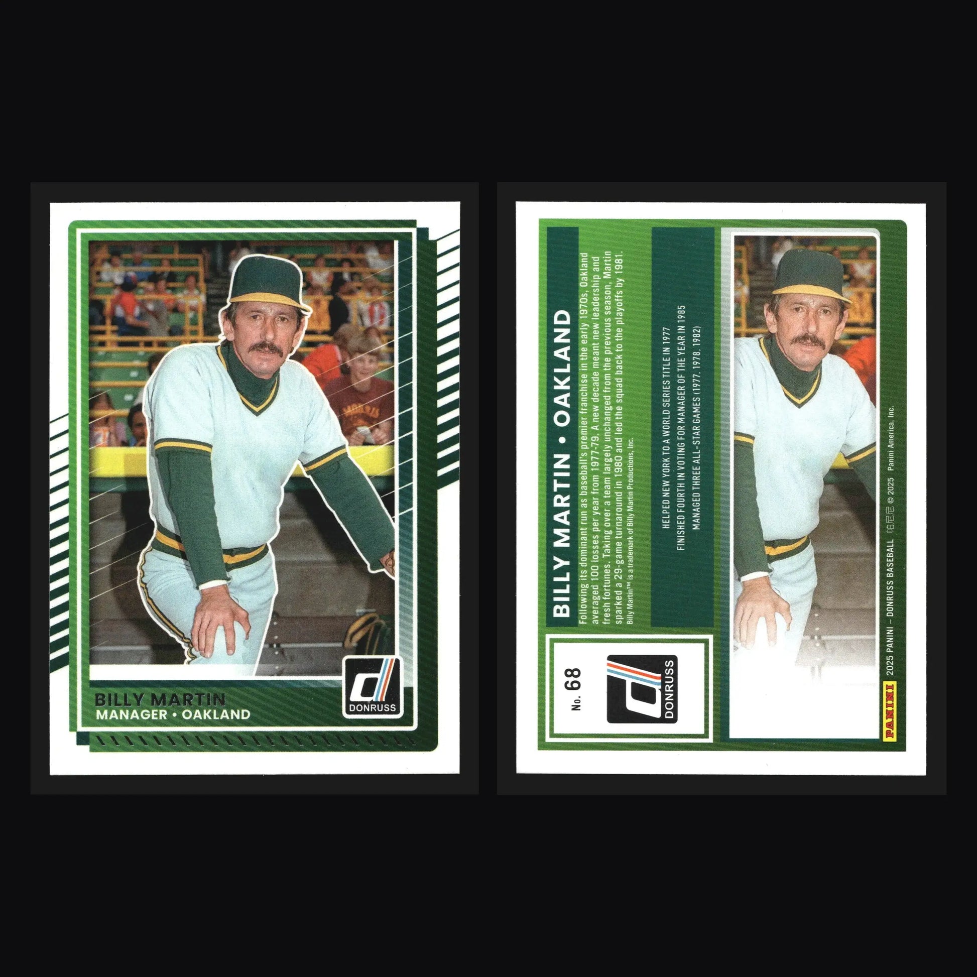 2025 Donruss #68 Billy Martin Oakland Athletics - Baseball Card Single