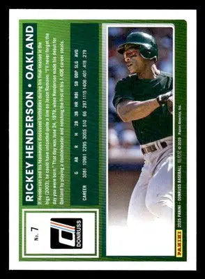2025 Donruss #7 Ricky Henderson - Baseball Card Single