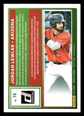 2025 Donruss #70 Jordan Lawlar - Baseball Card Single