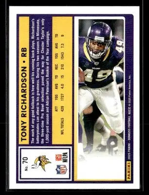 2025 Donruss #70 Tony Richardson - Football Card Single