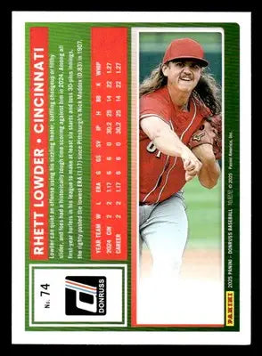 2025 Donruss #74 Rhett Lowder - Baseball Card Single