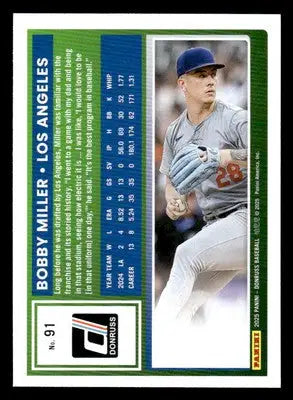 2025 Donruss #91 Bobby Miller - Baseball Card Single
