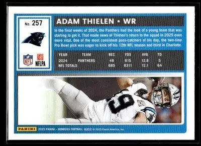 2025 Donruss Adam Thielen #257 Carolina Panthers