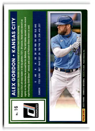 2025 Donruss Base #16 Alex Gordon NM-MT Royals ID:78508 - Baseball Card Single