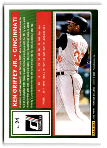 2025 Donruss Base #24 Ken Griffey Jr. NM-MT Reds ID:78512 - Baseball Card Single