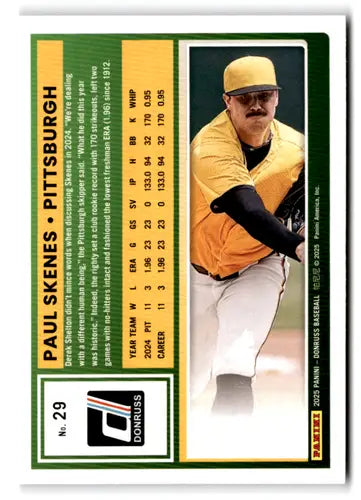 2025 Donruss Base #29 Paul Skenes NM-MT Pirates ID:79135