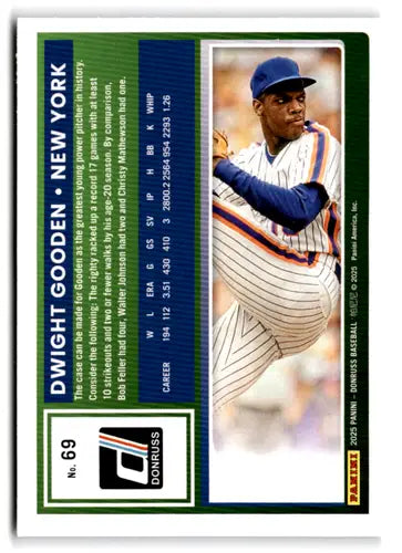 2025 Donruss Base #69 Dwight Gooden NM Near Mint Mets ID:79145 - Baseball Card Single