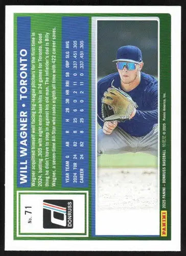 2025 Donruss Base #71 Will Wagner NM-MT Blue Jays ID:78536 - Baseball Card Single