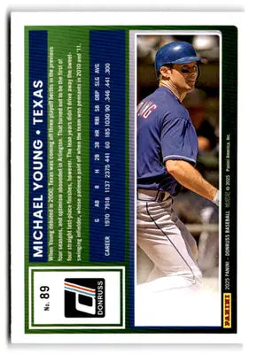 2025 Donruss Base #89 Michael Young NM-MT Rangers ID:78548 - Baseball Card Single