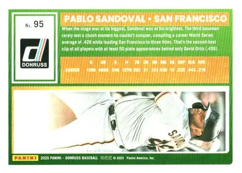 2025 Donruss Base #95 Pablo Sandoval NM-MT Giants ID:79076 - Baseball Card Single