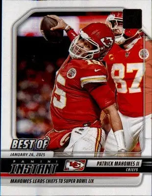 2025 Donruss Best of Instant #INS-PMS Patrick Mahomes II - Football Card Single