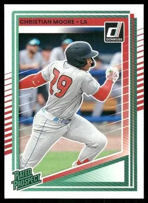 2025 Donruss Christian Moore #145 Rated Prospect Baseball - Baseball Card Single