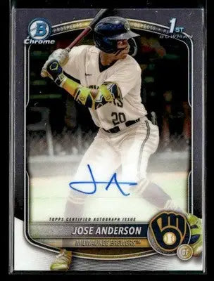 2025 Donruss Chrome #CPA-JA Jose Anderson Prospect Autos - Baseball Card Single