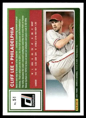 2025 Donruss Cliff Lee #51 Baseball - Baseball Card Single