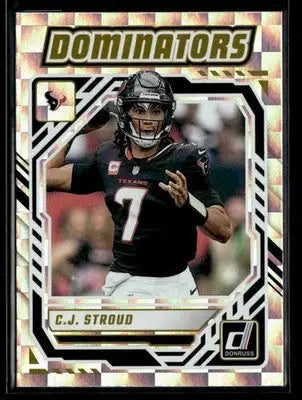 2025 Donruss #DOM-CSD CJ Stroud Dominators - Football Card Single