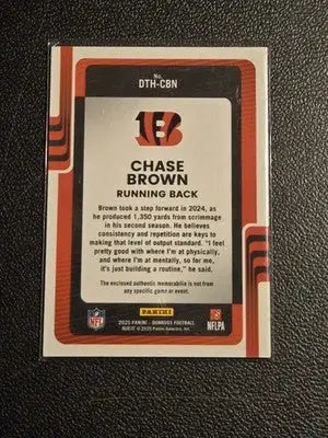 2025 Donruss #DTH-CBN Chase Brown Donruss Threads - Football Card Single