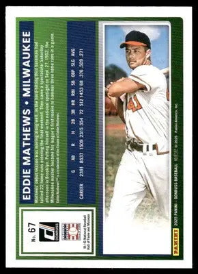 2025 Donruss Eddie Mathews #67 Baseball - Baseball Card Single