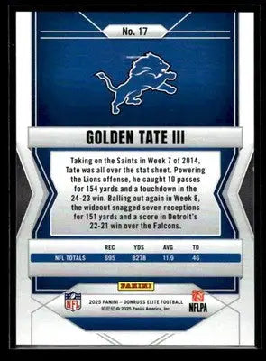 2025 Donruss Elite #17 Golden Tate III Orange #/199 - Football Card Single