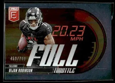 2025 Donruss Elite #22 Bijan Robinson Full Throttle #/799 - Football Card Single