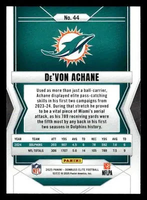 2025 Donruss Elite #44 De’Von Achane - Football Card Single
