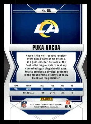 2025 Donruss Elite #56 Puka Nacua Los Angeles Rams - Football Card Single
