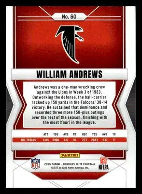 2025 Donruss Elite #60 William Andrews
