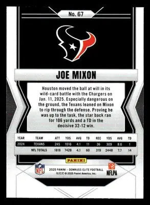 2025 Donruss Elite #67 Joe Mixon - Football Card Single