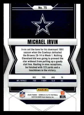 2025 Donruss Elite #75 Michael Irvin - Football Card Single