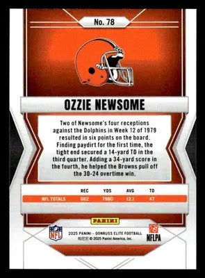 2025 Donruss Elite #78 Ozzie Newsome - Football Card Single