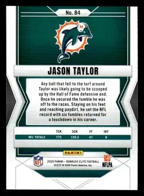 2025 Donruss Elite #84 Jason Taylor - Football Card Single