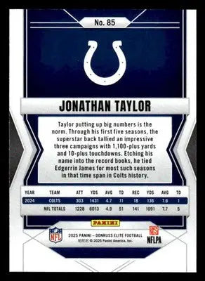 2025 Donruss Elite #85 Jonathan Taylor Indianapolis Colts - Football Card Single