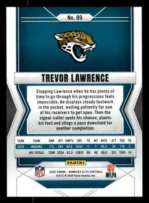 2025 Donruss Elite #89 Trevor Lawrence - Football Card Single