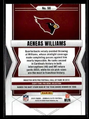 2025 Donruss Elite Aeneas Williams #98 Arizona Cardinals