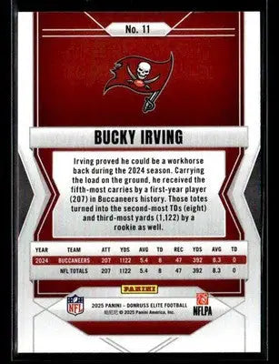 2025 Donruss Elite Bucky Irving #11 Tampa Bay Buccaneers - Football Card Single