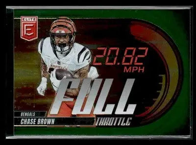 2025 Donruss Elite Chase Brown #17 Full Throttle Green Cincinnati Bengals - Football Card Single
