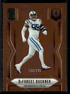 2025 Donruss Elite DeForest Buckner #46 Orange SN #/199 Indianapolis Colts