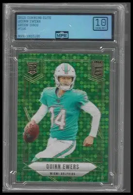 2025 Donruss Elite Green Disco #116 Quinn Ewers Rookie MPE 10 - Football Card Single