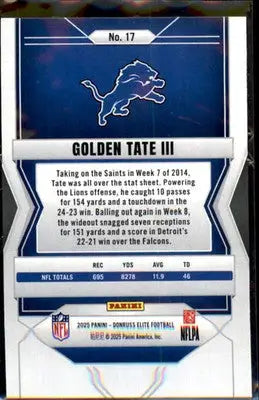2025 Donruss Elite Green Disco #17 Golden Tate III - Football Card Single