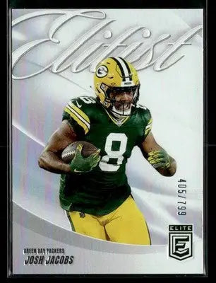 2025 Donruss Elite Josh Jacobs #6 Elitist SN #/799 Green Bay Packers - Football Card Single