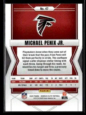 2025 Donruss Elite Michael Penix Jr. #47 Atlanta Falcons - Football Card Single