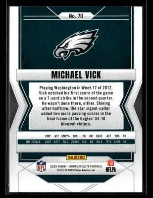 2025 Donruss Elite Michael Vick #70 Philadelphia Eagles - Football Card Single