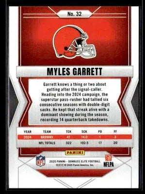2025 Donruss Elite Myles Garrett #32 Cleveland Browns - Football Card Single
